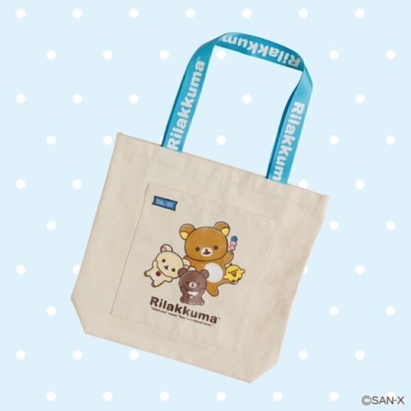 Rilakkuma 20th Anniversary USA Tour Canvas Tote Bag NWT
